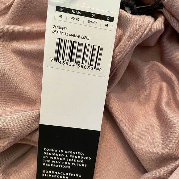 𝅺Zobha NEW Laura Twist Top Long Sleeve Athletic Women’s Size Medium - Picture 5 of 8